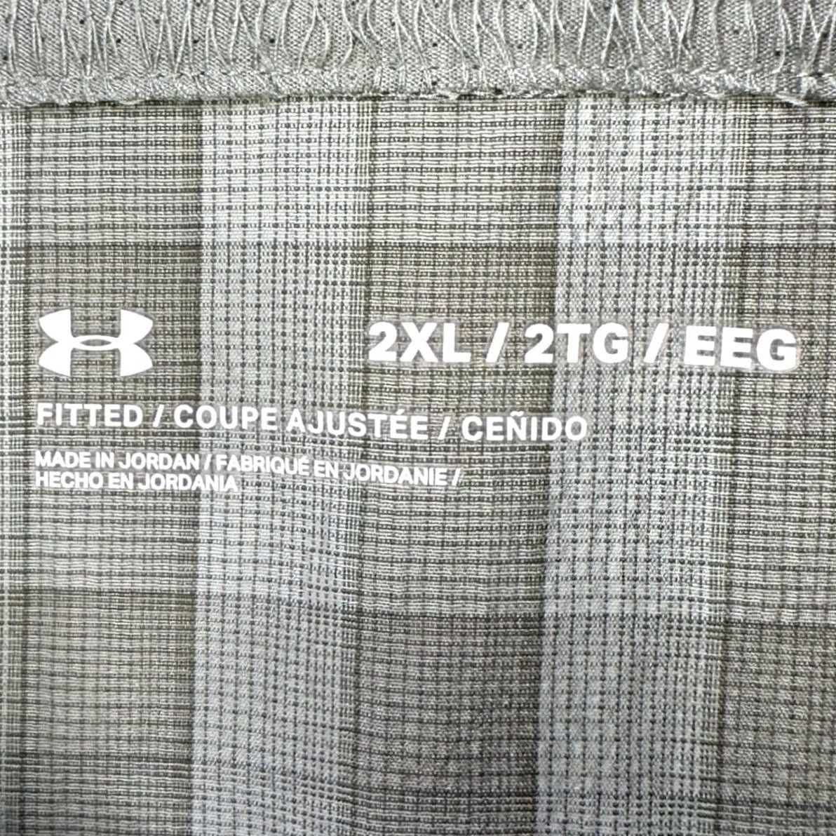 Under Armour Under Armour Shirt Men's Fishing 2XL Green Plaid Button Up Nylon Blend Breathable Pockets Outdoor 90s Size US XXL / EU 58 / 5 - 4 Thumbnail