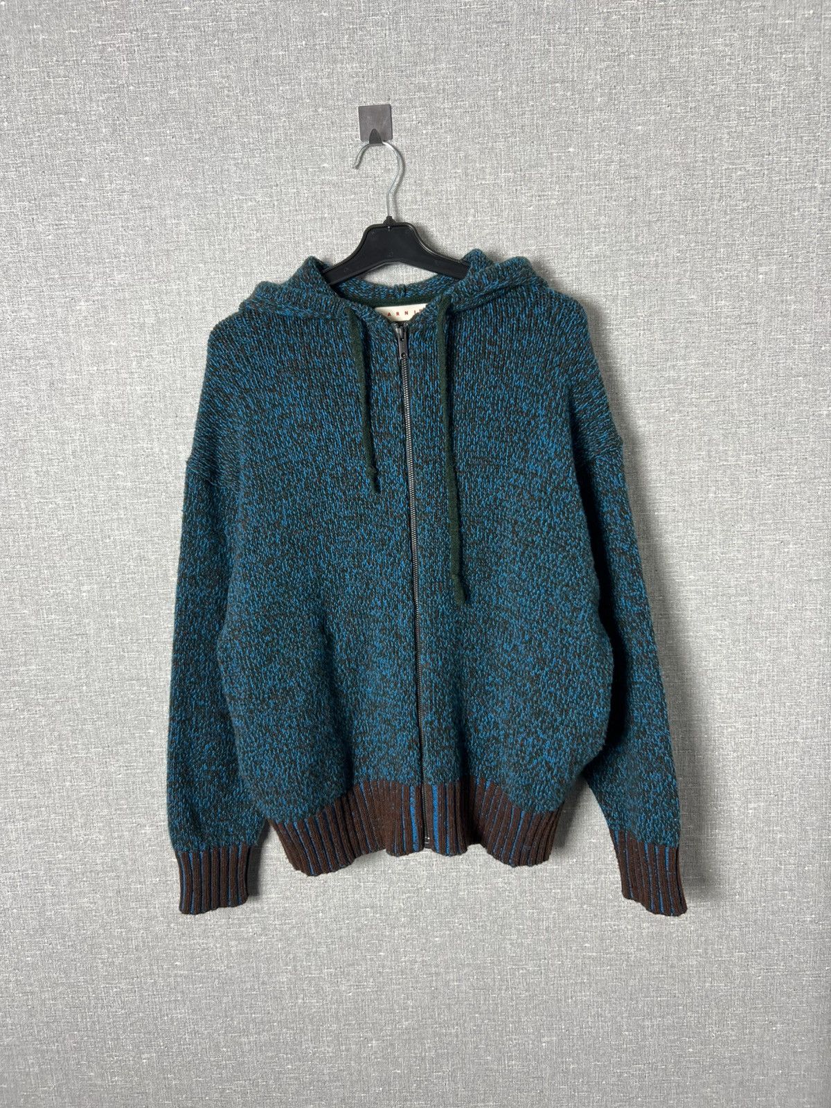 Marni × Uniqlo MARNI X UNIQLO Bi-Color Oversized Knitted Zip Hoodie Size S Size US S / EU 44-46 / 1 - 1 Thumbnail