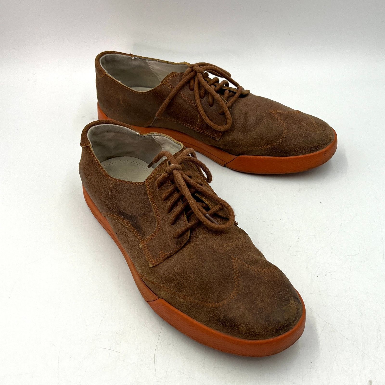 Cole Haan Cole Haan Jasper Wing Tip Suede Brown Orange Shoes Size US 11 / EU 44 - 2 Thumbnail