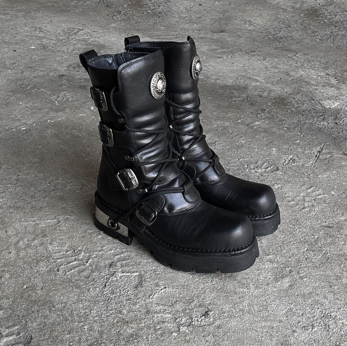 New Rock New Rock Metal Heel Boots | Grailed