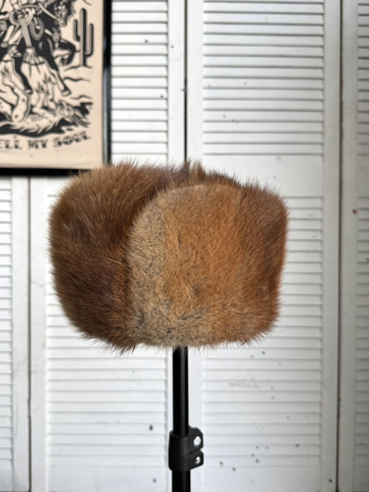 Vintage Vintage USSR Fox Fur Ushanka Trapper Hat Brown 70s 80s Size ONE SIZE - 3 Thumbnail