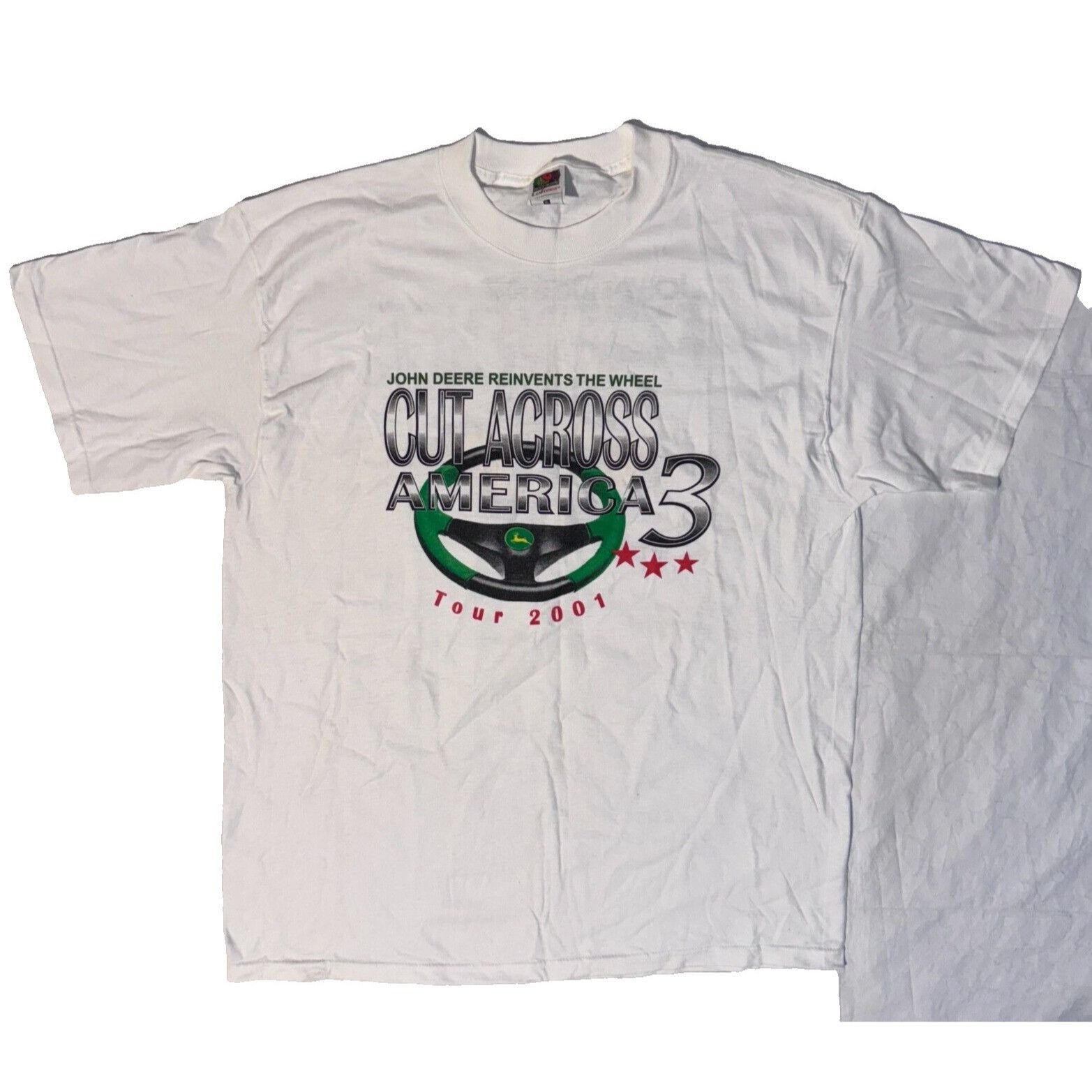 John Deere John Deere Tractors Cut Across America 2001 Y2K Tshirt - XL Size US XL / EU 56 / 4 - 1 Thumbnail
