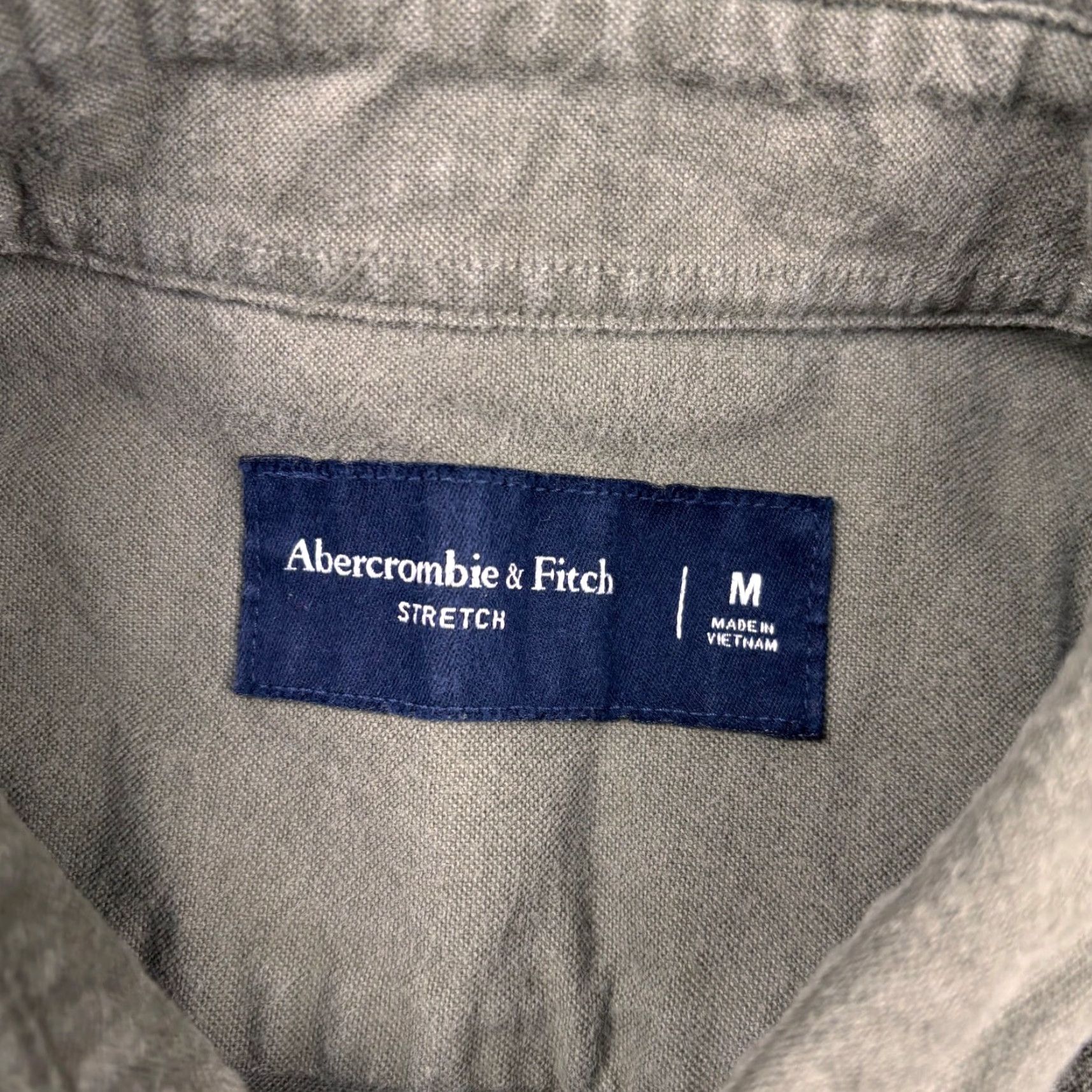 Abercrombie & Fitch Abercrombie & Fitch Shirt Mens M Olive Stretch Button-Down Moose Outdoor Y2K Green Cotton Long Sleeve Button-Up - Mens Size US M / EU 48-50 / 2 - 3 Thumbnail