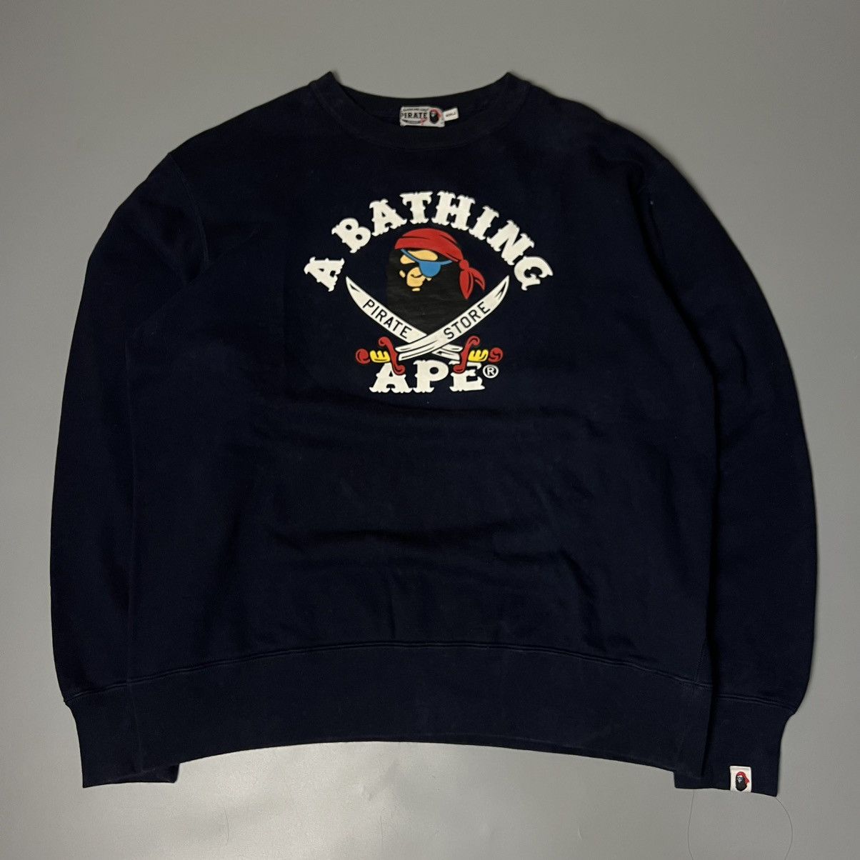 Bape Bape College Pirate Crewneck Size US XXL / EU 58 / 5 - 1 Thumbnail