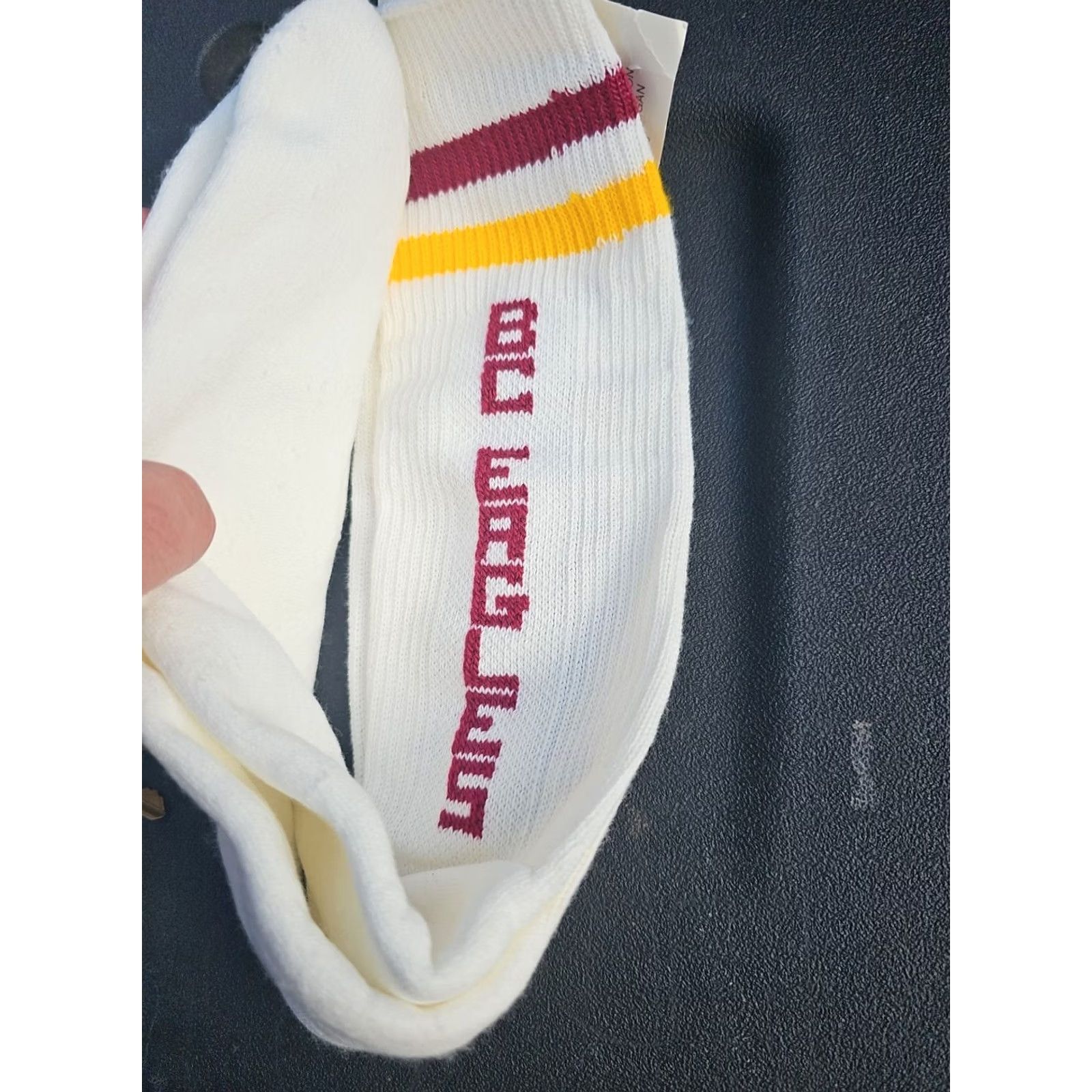 Vintage VINTAGE Soyad BOSTON COLLEGE LONG Tube Socks One Size Fits 10-15 White Ac rylic Deadstock 1 pair of socks Mens/Womens Size ONE SIZE - 3 Thumbnail