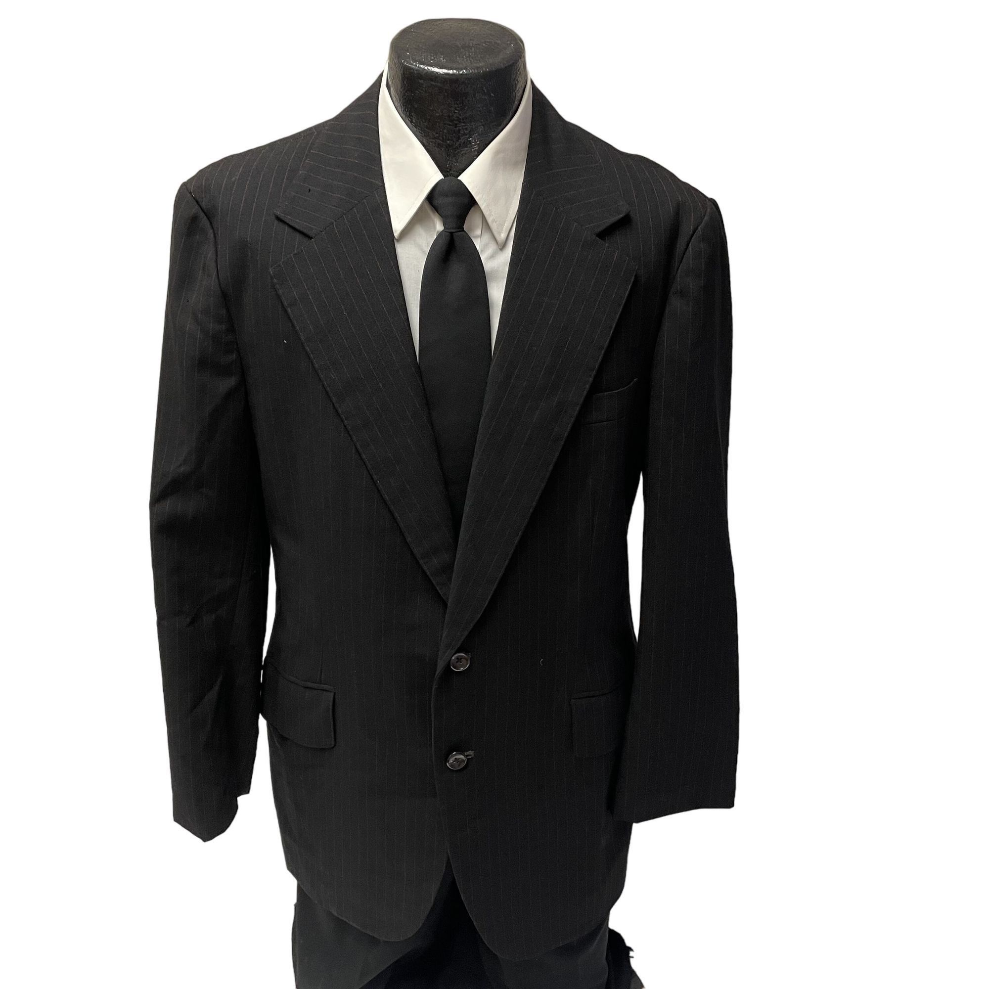 Other Vtg Wilkinson of England BESPOKE Black Red Stripe Sport Coat Size 40L - 1 Thumbnail