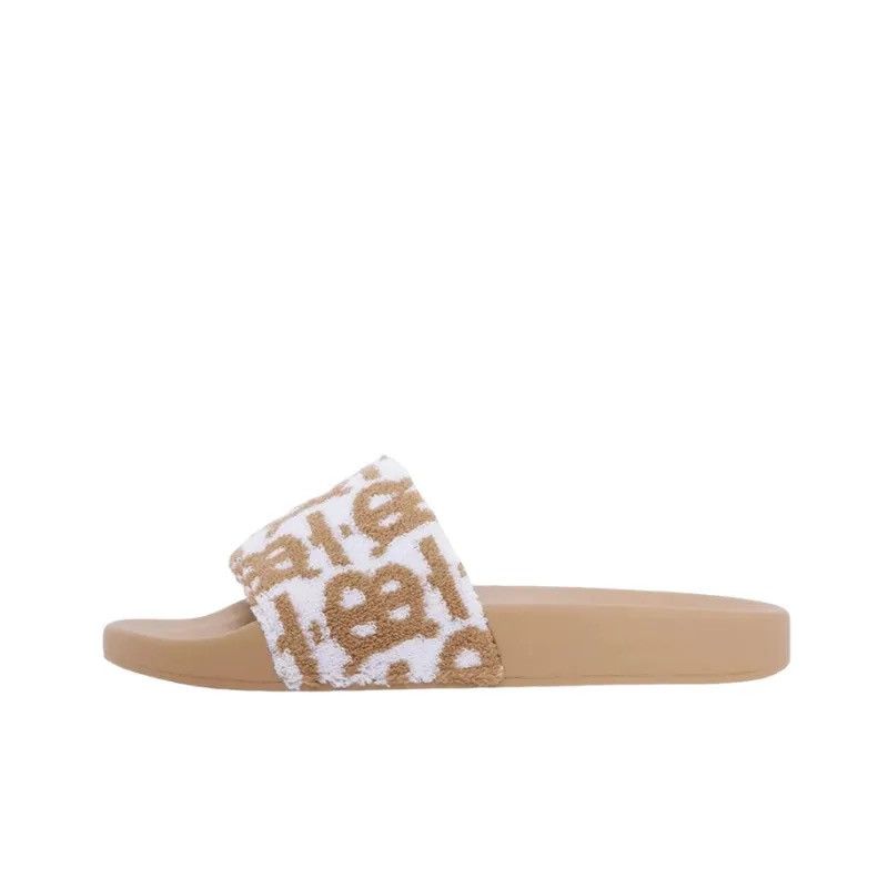 Burberry × Designer Burberry Furley Womens TB Beige/White Slides Sandals Size US 7.5 / IT 37.5 - 5 Thumbnail