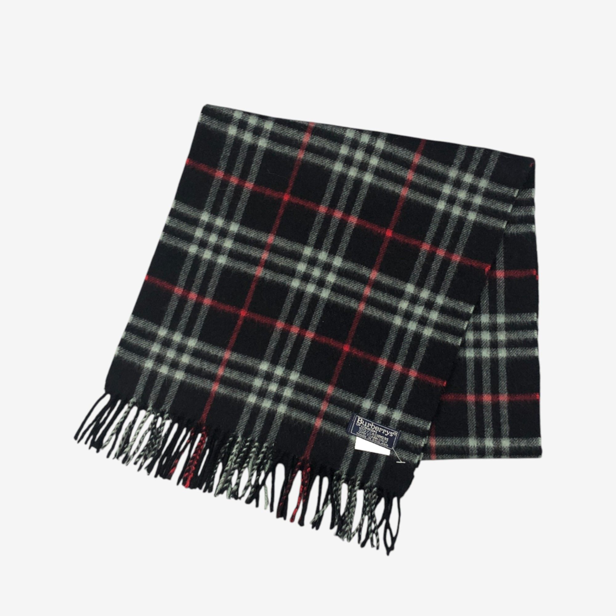Burberry Vintage Burberry Scarf Muffler Wool Winter Check Scarves Size ONE SIZE - 2 Thumbnail