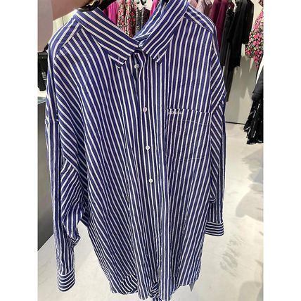 image of Balenciaga O1S1Rm0224 Layered Shirt In Blue & White in Blue/White, Men's (Size Small)