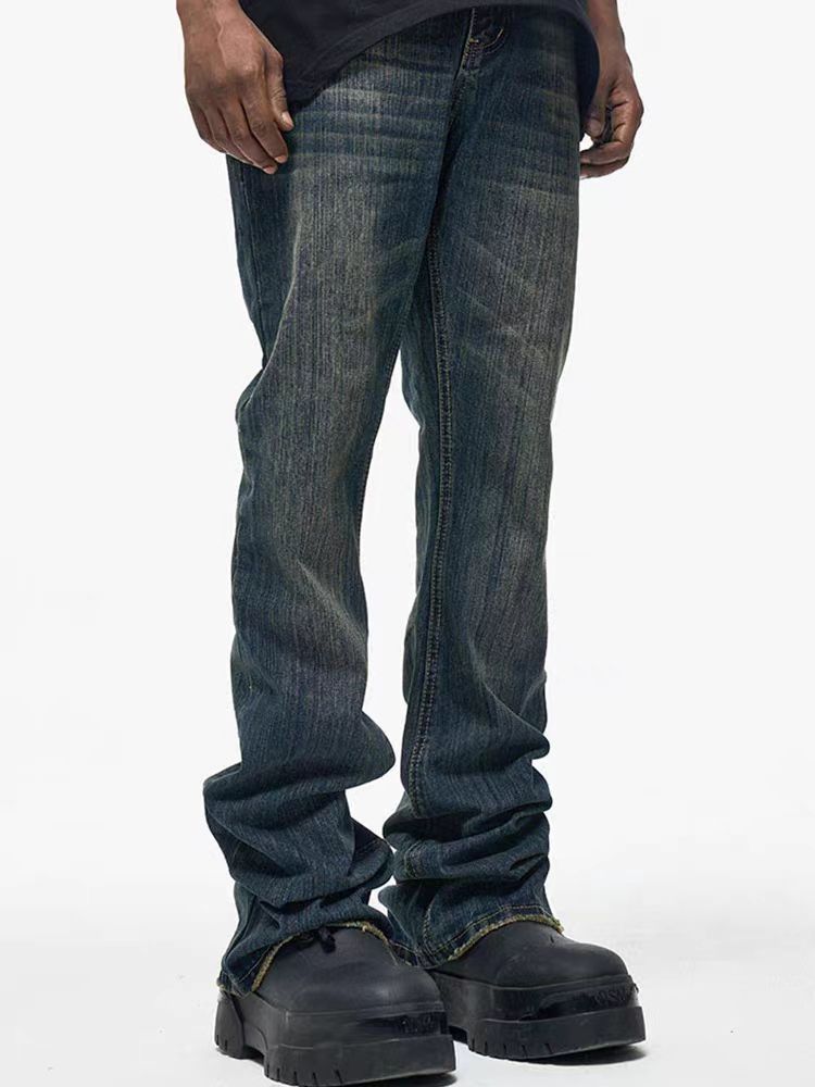 Japanese Brand × Jean High street bamboo texture style retro bootcut baggy jeans Size US 32 / EU 48 - 3 Thumbnail