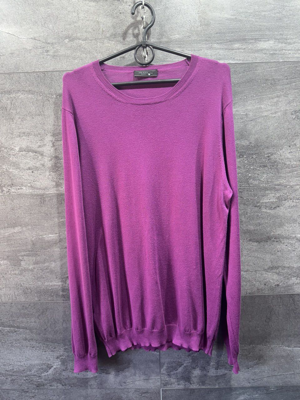 Prada Prada Merino Cotton Wool Purple Sweater Size US L / EU 52-54 / 3 - 1 Thumbnail