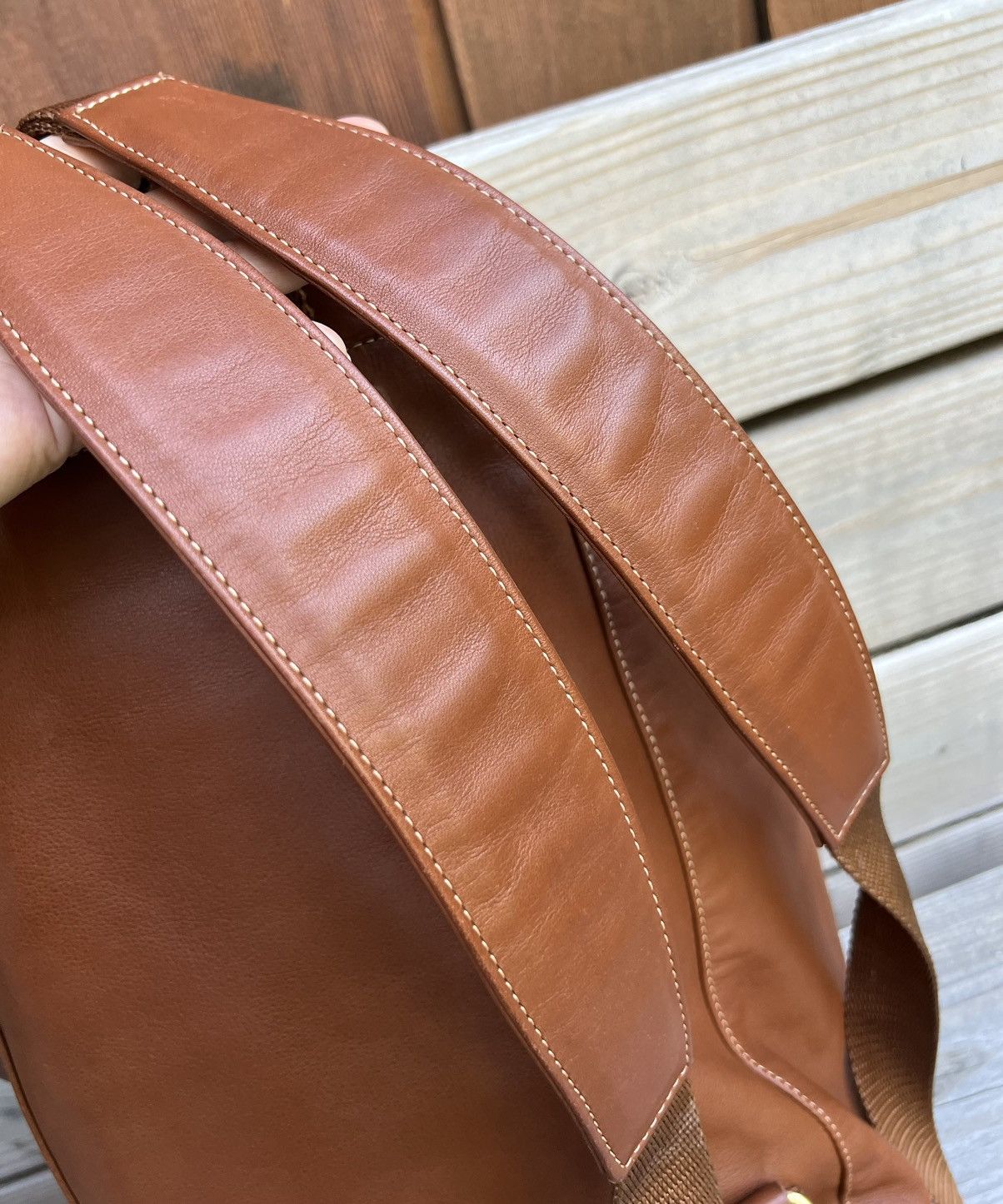 バッグ Vintage Coach Day Pack British Tan USA Refurbished Vintage Coach British Tan Leather Backpack
