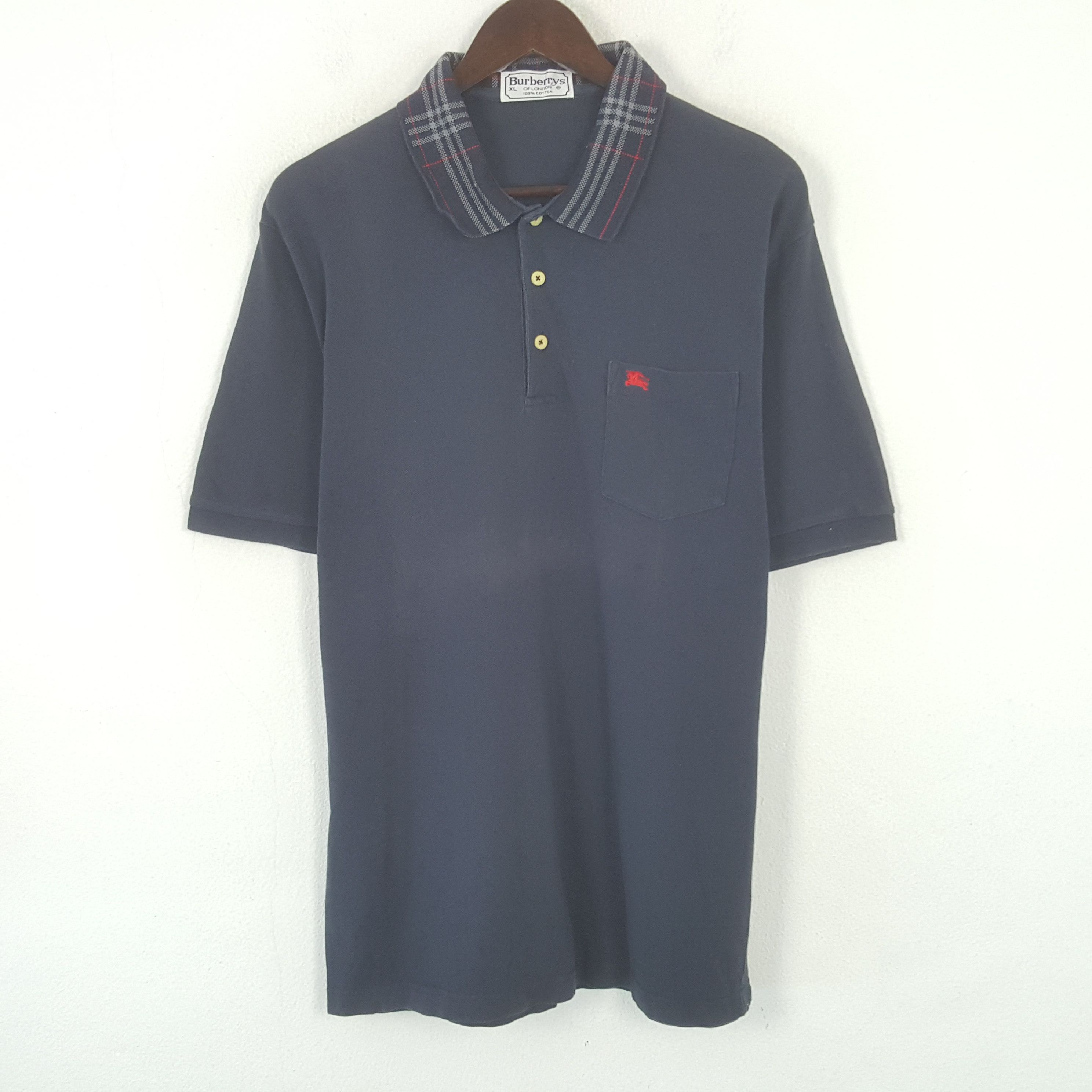 Burberry Vintage Burberry Of London Collar Nova Check Polos Shirt Size US L / EU 52-54 / 3 - 1 Thumbnail