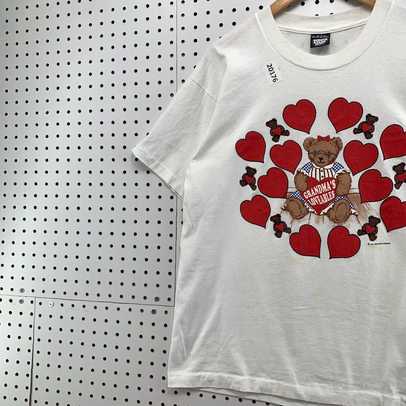 Vintage VINTAGE Screen Stars 90s Graphic Print T-Shirt White Teddy Bear XL Unisex Adults Size US XL / EU 56 / 4 - 3 Thumbnail