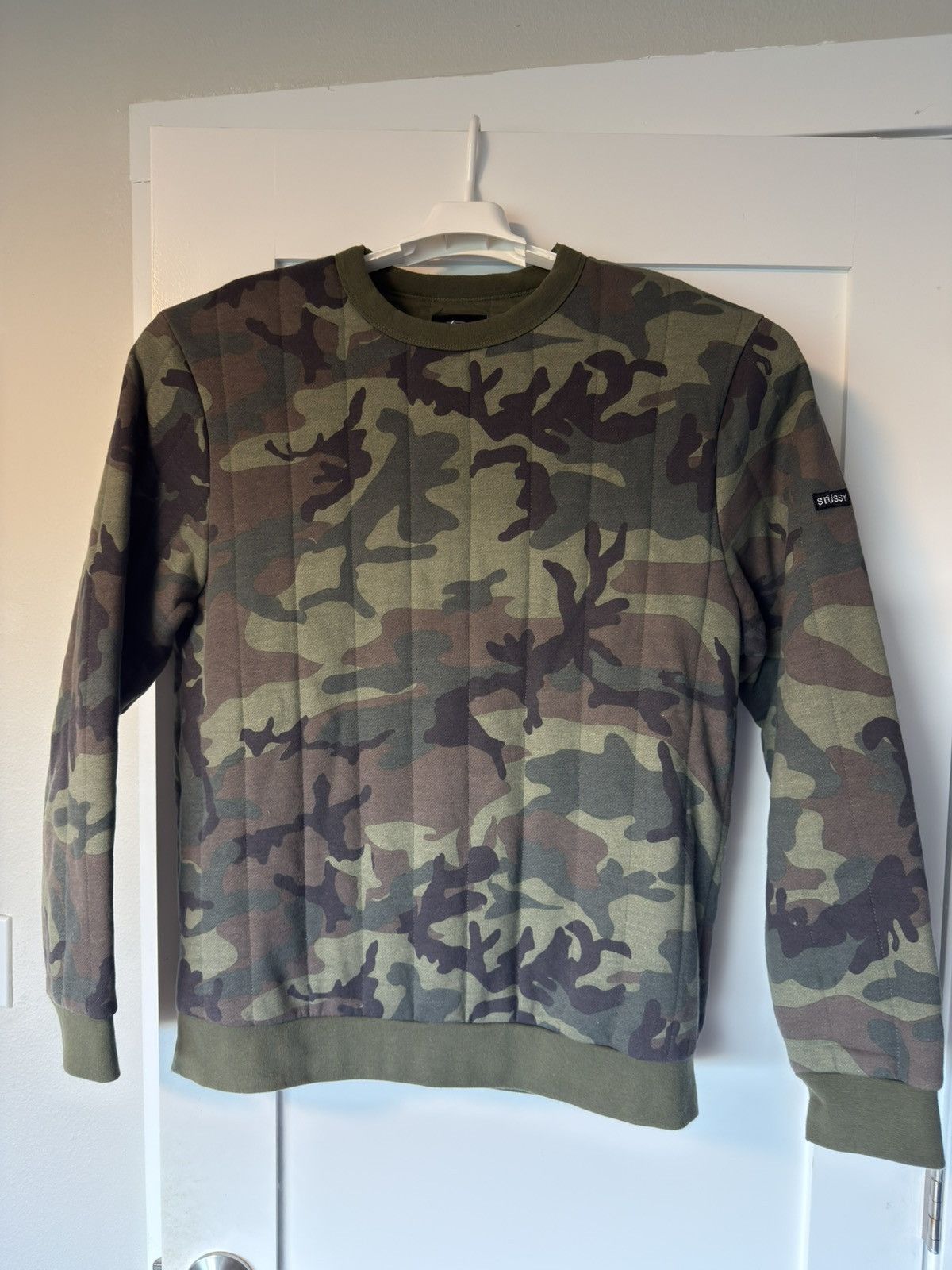 Stussy Stussy camo quilted crewneck sweatshirt Size US L / EU 52-54 / 3 - 1 Thumbnail