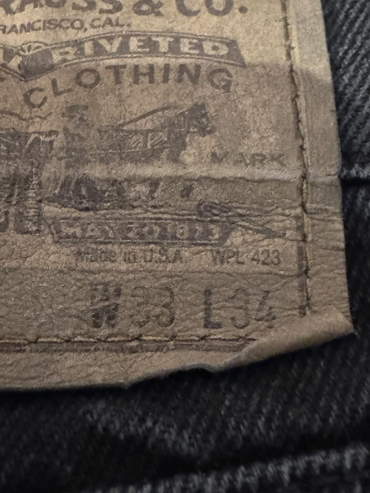 Levi's Vtg Made in USA Levi's 550 Black 31x32.5 Size US 31 - 4 Thumbnail
