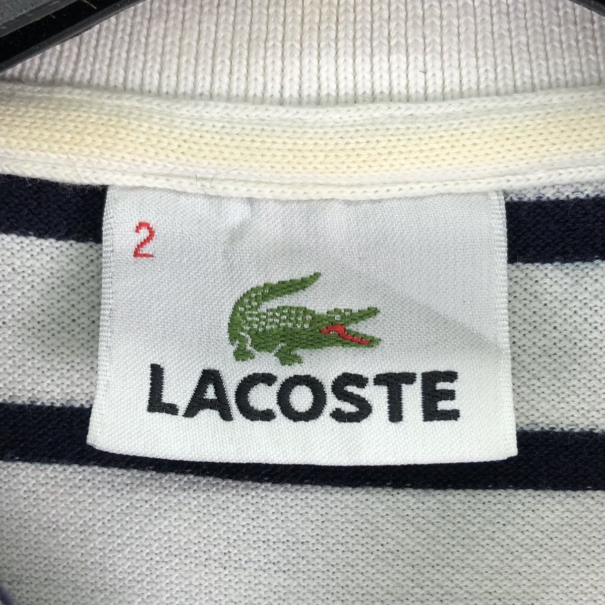Lacoste Vintage 90's Lacoste Polo Tee Stripes Size US XS / EU 42 / 0 - 19 Thumbnail