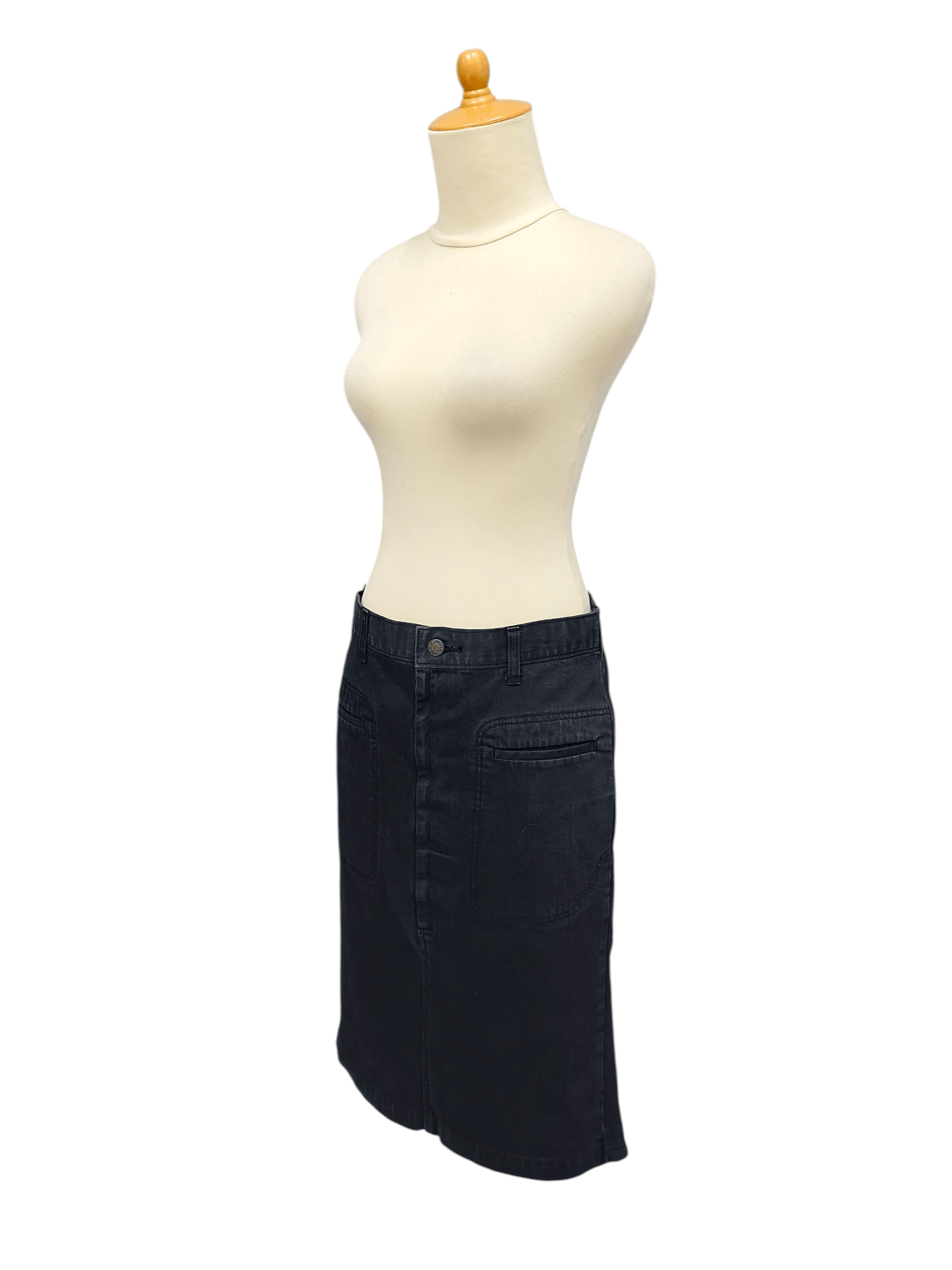 Frapbois Frapbois 🇯🇵 Hybrid Dark Wash Utility Front Pocket Skirt Size 32" / US 10 / IT 46 - 8 Thumbnail