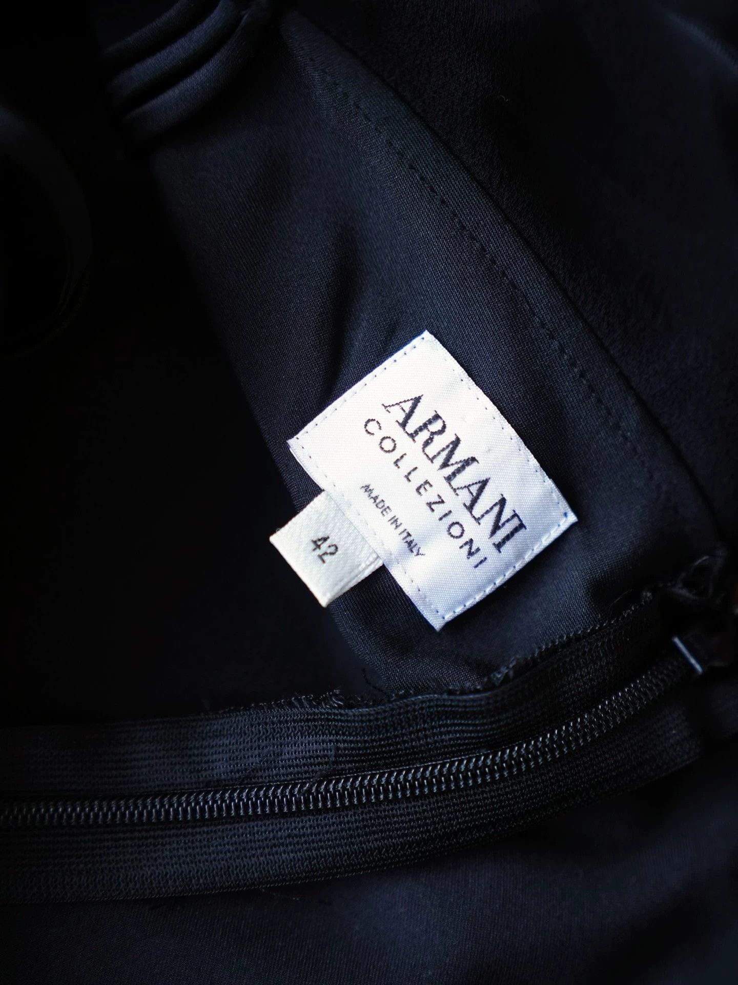 Armani Armani Vintage Black Slip Dress IT42 S-M Size M / US 6-8 / IT 42-44 - 5 Thumbnail