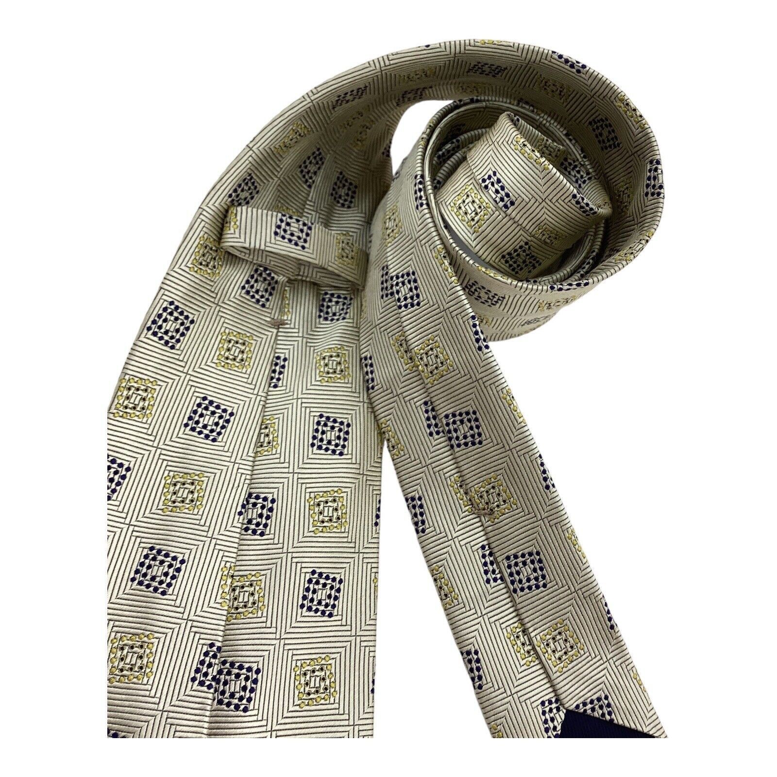 Kiton KITON NAPOLI 7Fold Green Geometric Luxury Silk Tie Made In I Size ONE SIZE - 3 Thumbnail