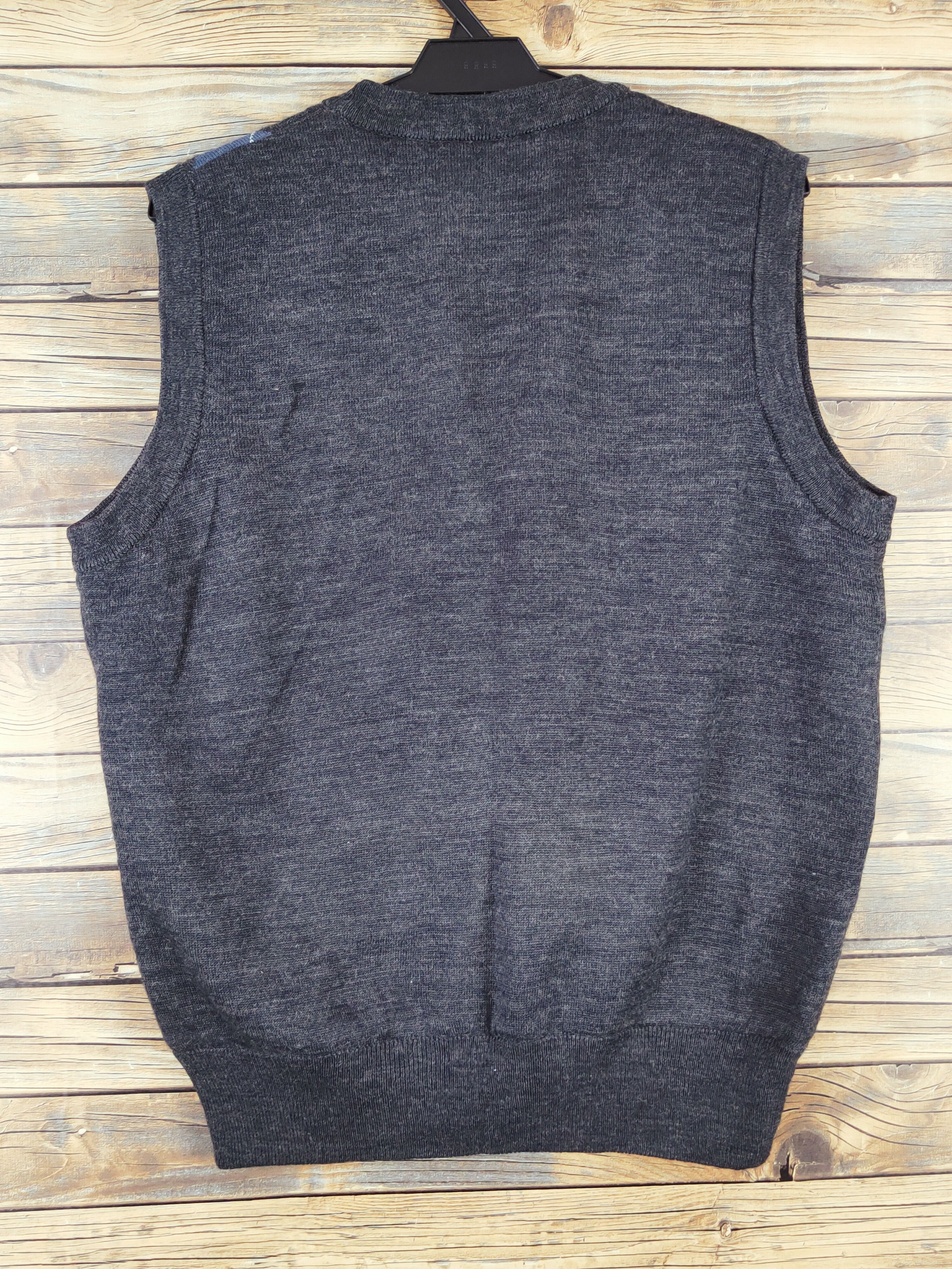 Homespun Knitwear Vintage Club Black Knitwear Button Up Vests #W986 Size US M / EU 48-50 / 2 - 7 Thumbnail