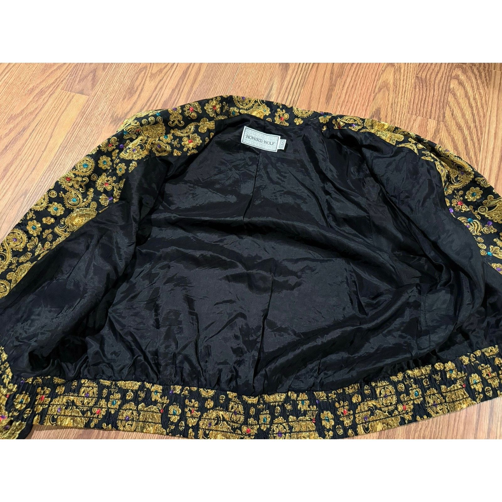 Other 70s/80s Silk Howard Wolf Blazer Size XL / US 12-14 / IT 48-50 - 4 Thumbnail