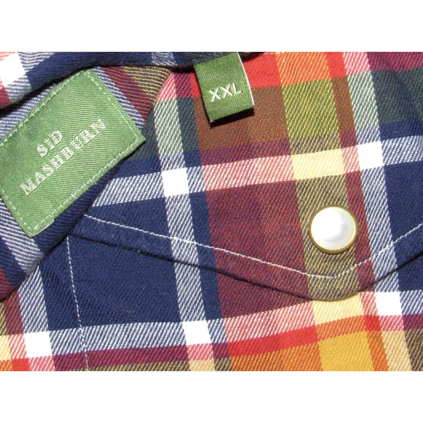 Sid Mashburn SID MASHBURN Plaid Long Sleeve Pearl Snap Shirt XXL Mens XS? Size US XXL / EU 58 / 5 - 3 Thumbnail