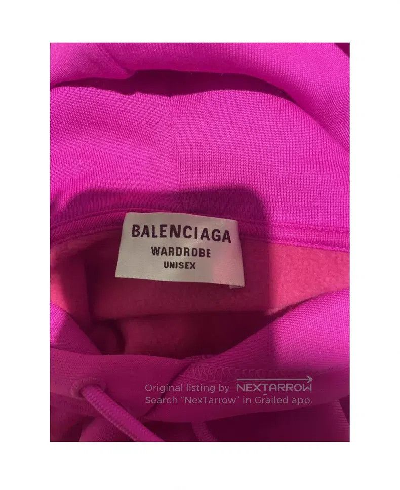 Balenciaga Balenciaga Dragon Fruit Color Hoodie with Pink Hood Size XS / US 0-2 / IT 36-38 - 2 Thumbnail