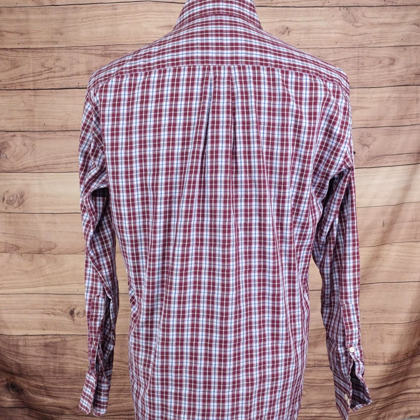 Peter Millar Peter Millar Shirt Mens M Red Plaid Long Sleeve Button-Up Cotton Regular Fit Size US M / EU 48-50 / 2 - 4 Thumbnail
