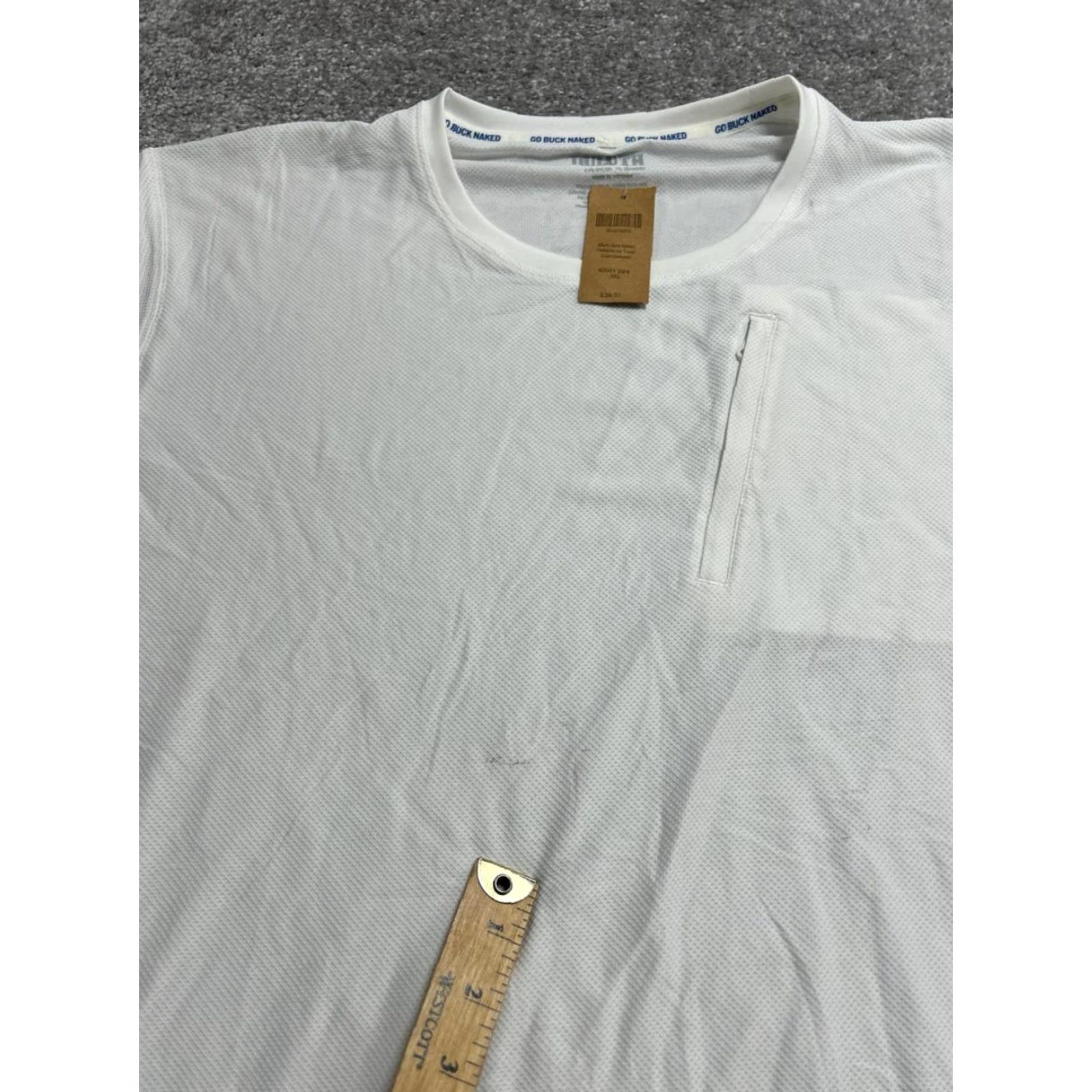CO Duluth Buck Naked Performance Travel Crew Shirt Mens 3XL White Nylon Spandex Short Sleeve Crew Neck Practical Classic Outdoor Sports Size US XXL / EU 58 / 5 - 4 Thumbnail