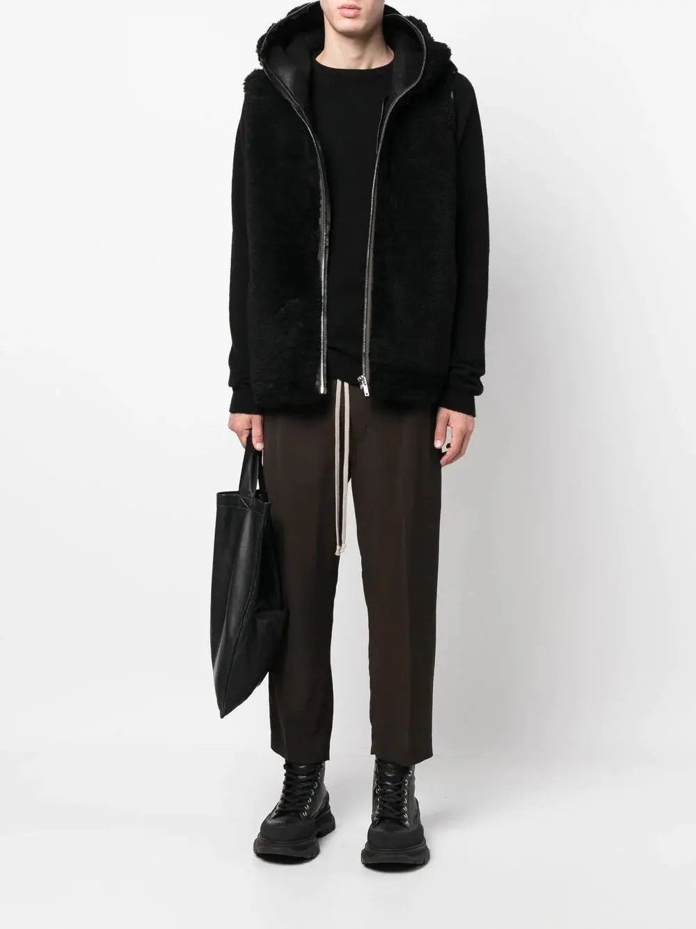 Rick Owens EU46 Lamb Shearling Runway Gimp Leather Vest FW22 Strobe Size US S / EU 44-46 / 1 - 19 Thumbnail