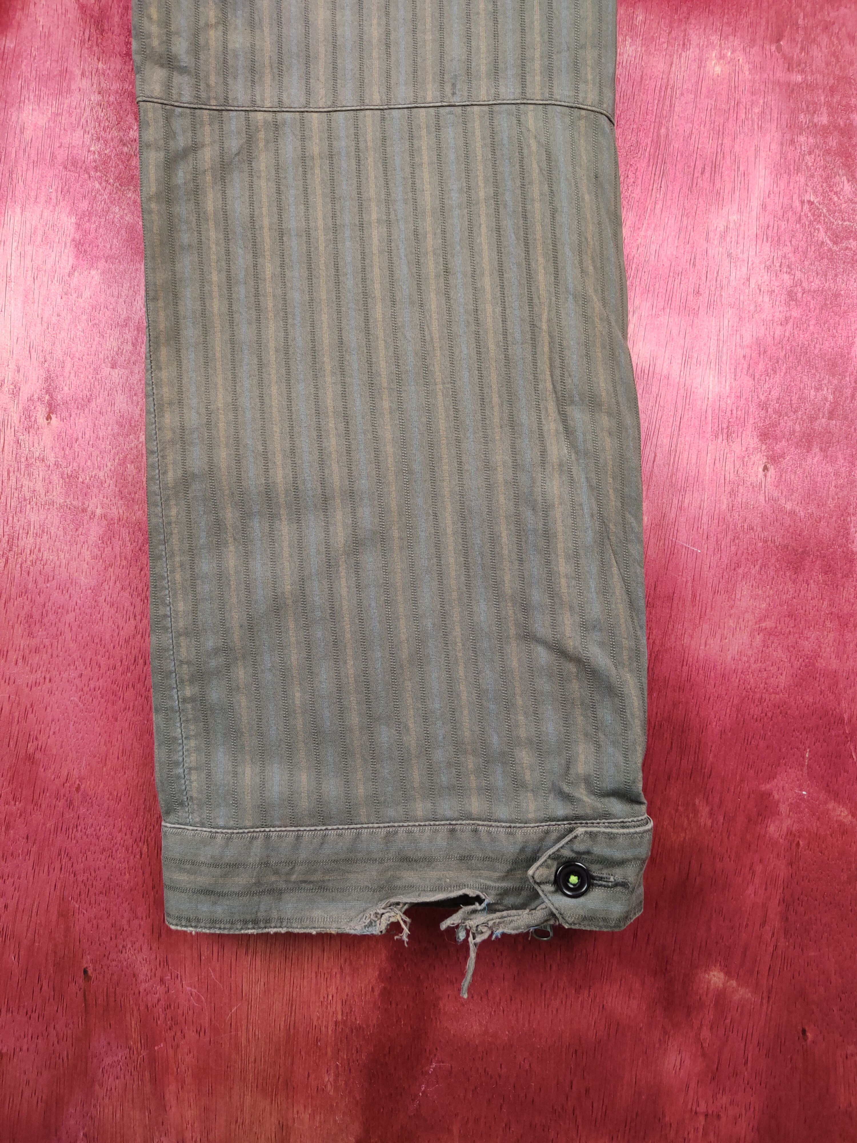Japanese Brand Gold sabi sabi japan stripe Multipocket Casual Pants #S1477 Size US 31 - 12 Thumbnail