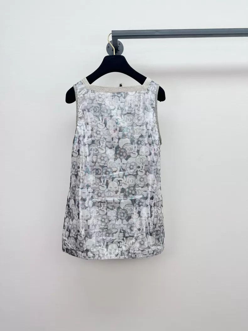 Chanel Chanel Mulberry silk full-print vest Size XXS / US 00 / IT 34 - 8 Thumbnail