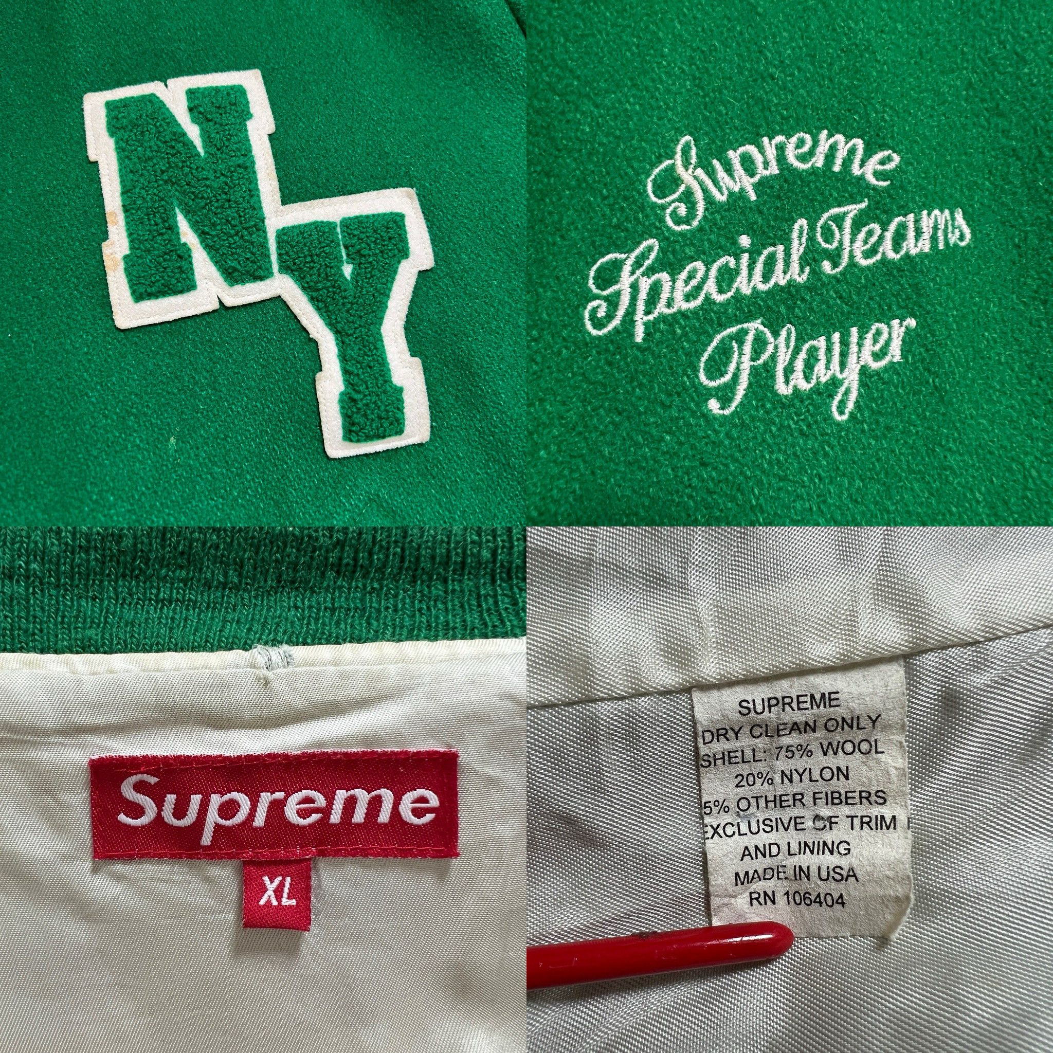 Supreme Supreme FW03 Special Teams Player Varsity Jacket Green Size US XL / EU 56 / 4 - 7 Thumbnail