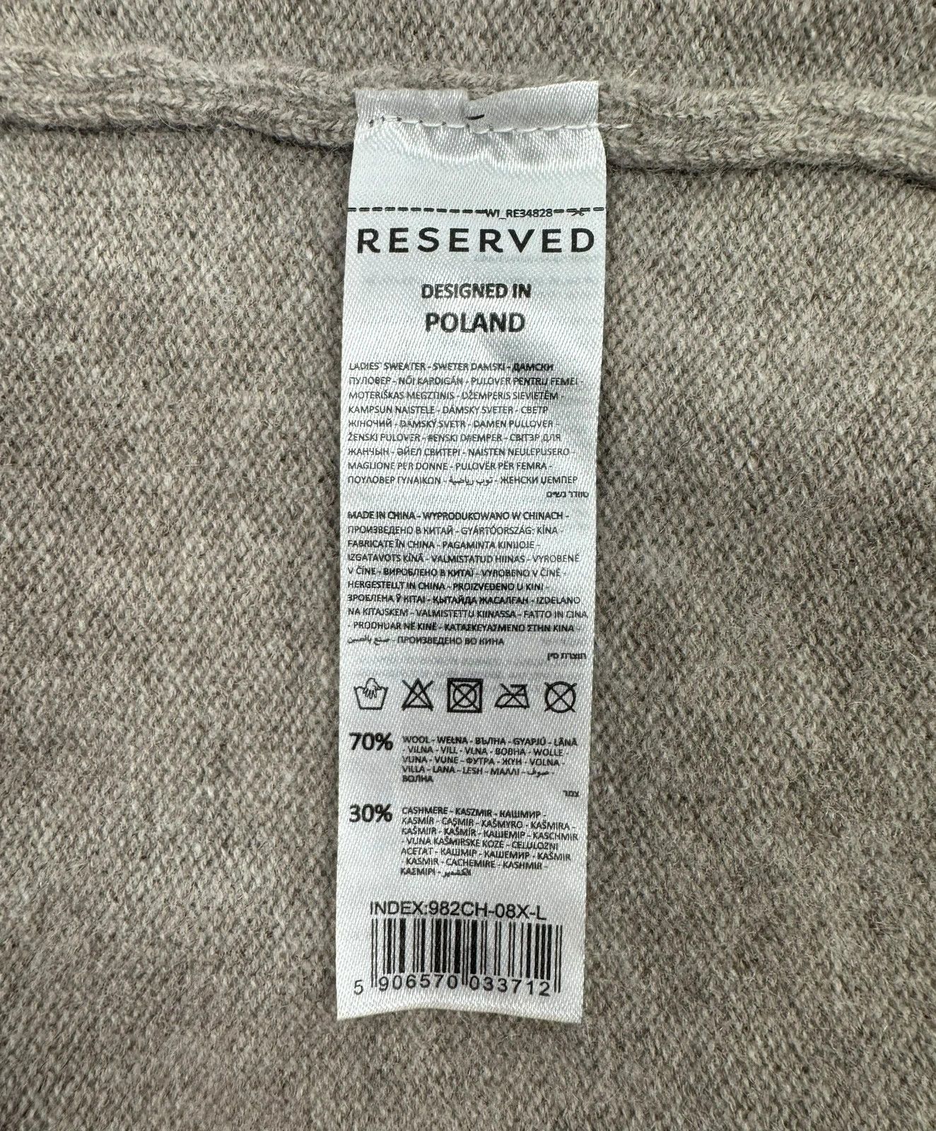 Reserved Reserved 100% Cashmere Sweater Mock Neck size L Size L / US 10 / IT 46 - 11 Thumbnail