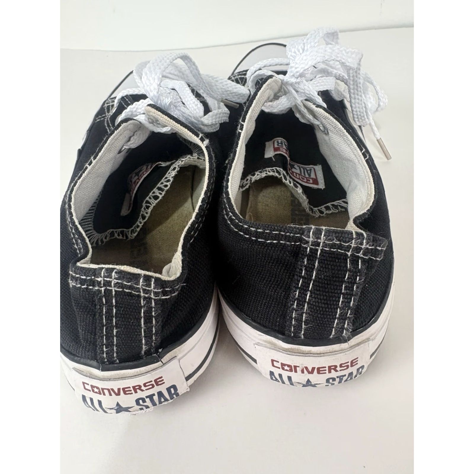 Converse Converse All Star Sneakers Womens Size 7.5 Black/White Lace Up Low Top Canvas Size US 8 / IT 38 - 3 Thumbnail