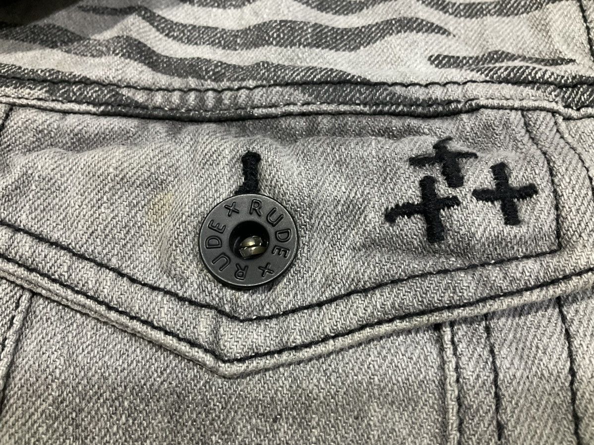 Hysteric Glamour × Japanese Brand × Seditionaries 🔥Sick Y2K Rude Frayed Denim Vest Tiger Printed Size US M / EU 48-50 / 2 - 6 Thumbnail