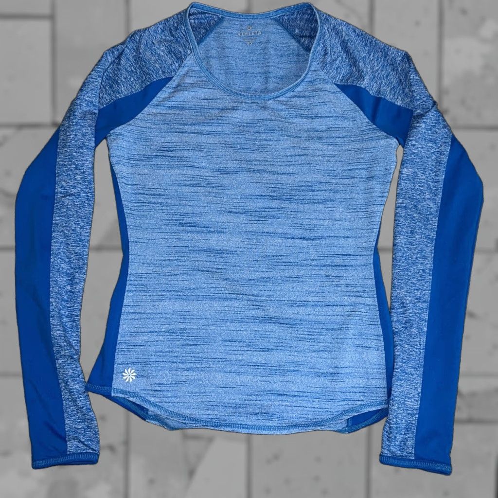 Athleta Athleta Shirt Womens XS Blue Athletic Tight Fit Stretchy T-Shirt - Activewear, Regular, Women Size XS / US 0-2 / IT 36-38 - 1 Thumbnail
