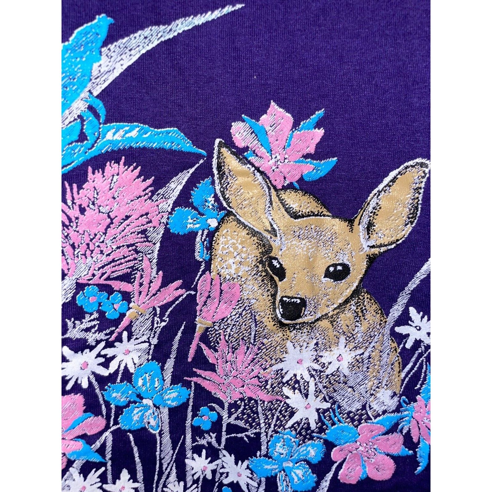 Jerzees Vintage Burney Falls Shirt Fawn Deer Animal Tee VTG 90s M Size US M / EU 48-50 / 2 - 3 Thumbnail