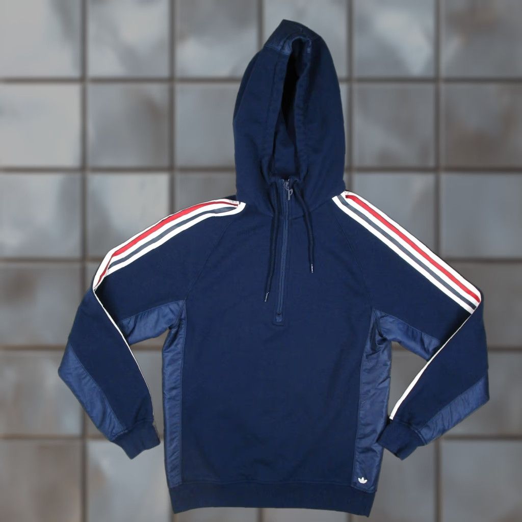 Adidas Palace Adidas Originals Hoodie Mens Small Blue Half Zip Tri-Ferg AZ6593 Size US S / EU 44-46 / 1 - 1 Thumbnail