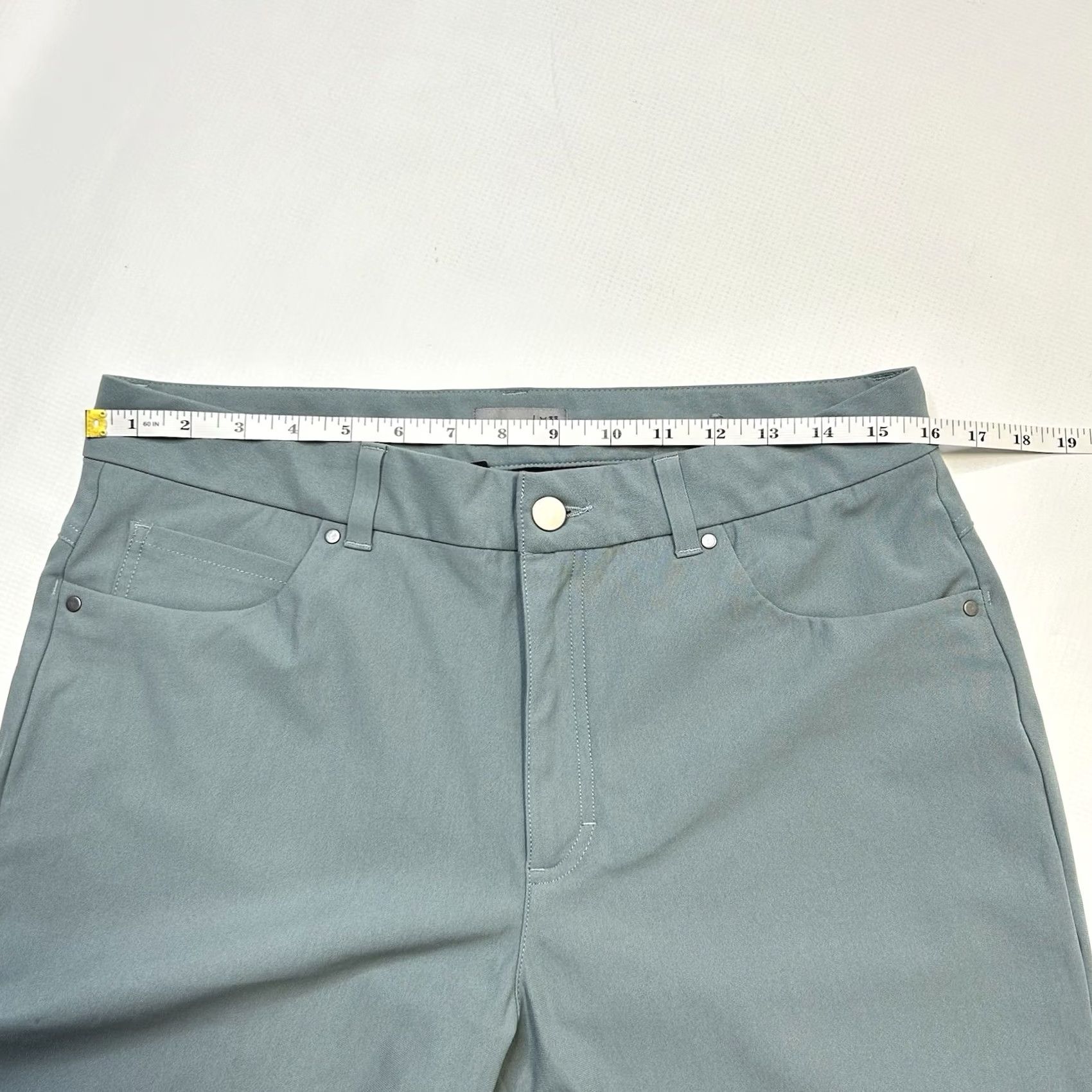 Vintage VRST Men's Limitless 4-Way Stretch Athletic Fit Pant 32x28 Blue Green 5-Pocket Chino Slim Fit Athletic Mens Pants Size US 32 / EU 48 - 7 Thumbnail