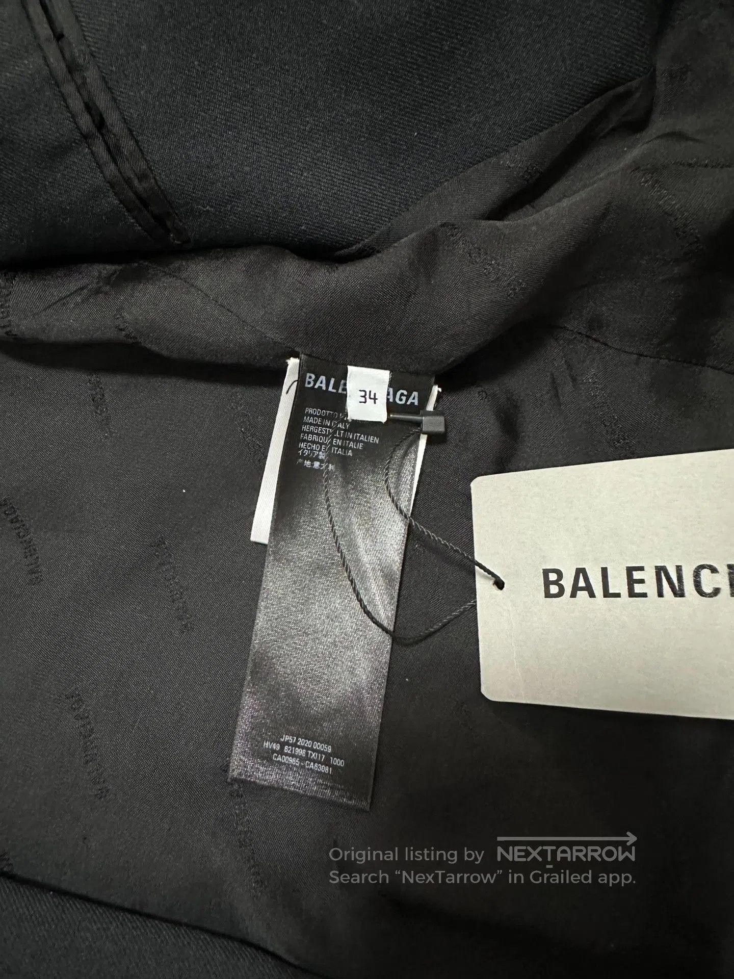 Balenciaga balenciaga black blazer with logo interior. Size US S / EU 44-46 / 1 - 4 Thumbnail