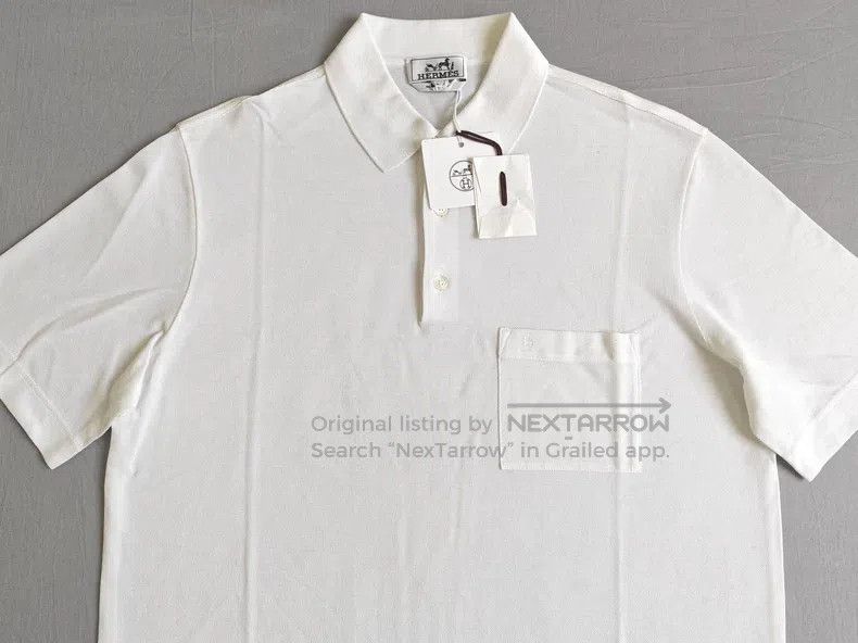 Hermes Hermes Men's Polo shirt, short-sleeve, with H monogram emb Size US L / EU 52-54 / 3 - 3 Thumbnail