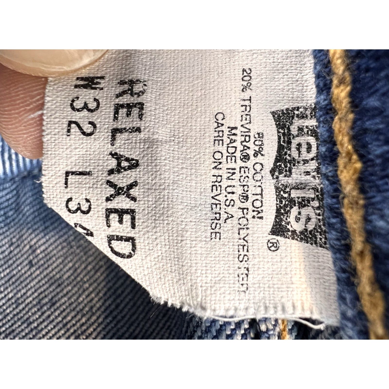 Levi's VINTAGE Levis 540 Jeans Mens 32x34 Straight Leg USA Brown Tab Denim Cotton Comfortable Pockets 90s Size US 32 / EU 48 - 3 Thumbnail