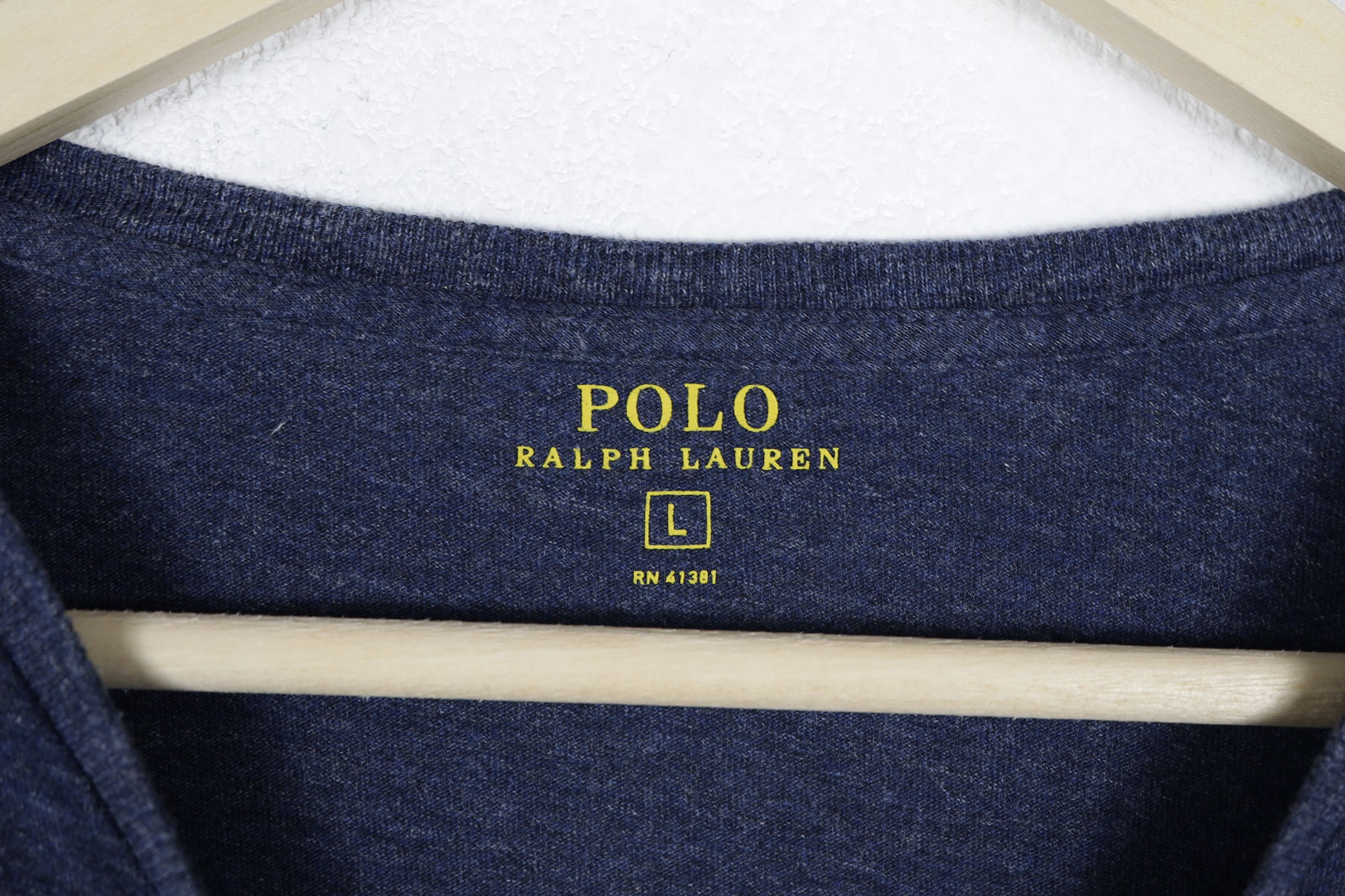 Polo Ralph Lauren × Ralph Lauren Polo Ralph Lauren Logo Navy Long Sleeve T-shirt Tee Size US L / EU 52-54 / 3 - 3 Thumbnail