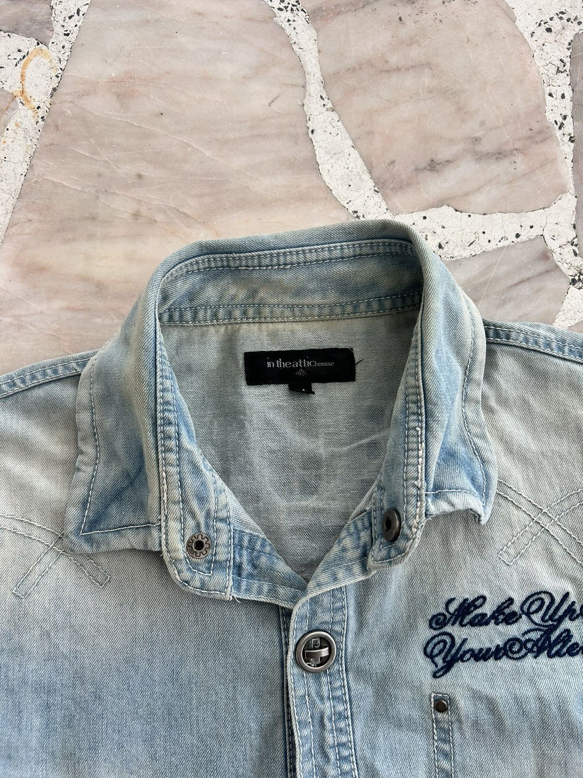 In The Attic In The Attic Homme Backhit Denim Shirt Size US S / EU 44-46 / 1 - 8 Thumbnail