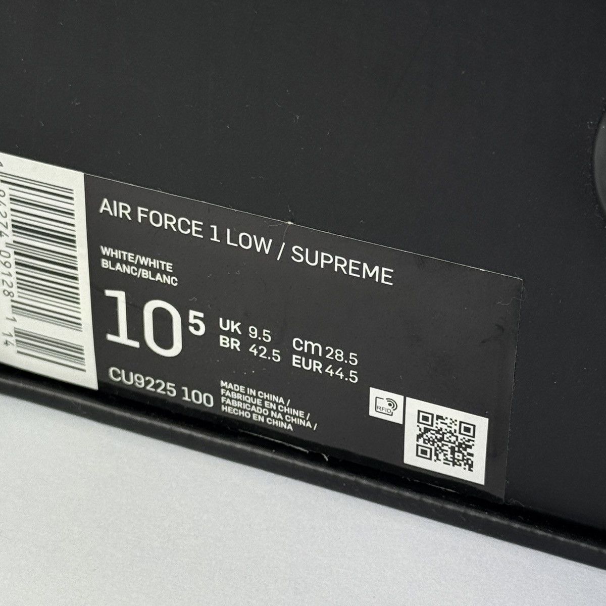 Nike AIR FORCE 1 LOW x SUPREME SNEAKERS Size US 9.5 / EU 42-43 - 11 Thumbnail