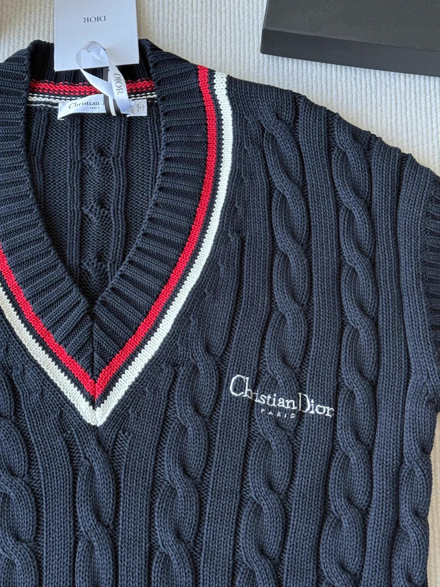 Dior Dior 25 New Navy Knit Vest Size XL / US 12-14 / IT 48-50 - 3 Thumbnail
