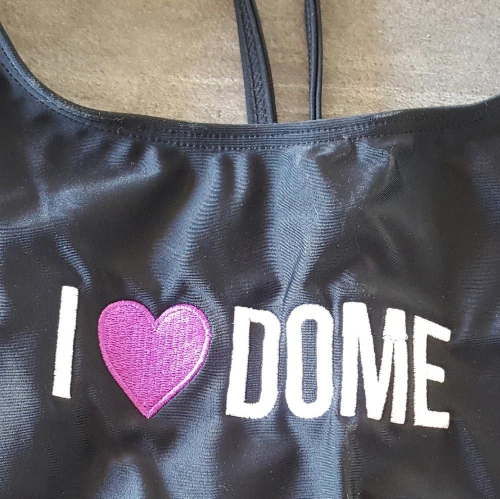 American Apparel Black Marquee I LOVE DOME Monokini Size ONE SIZE - 2 Thumbnail