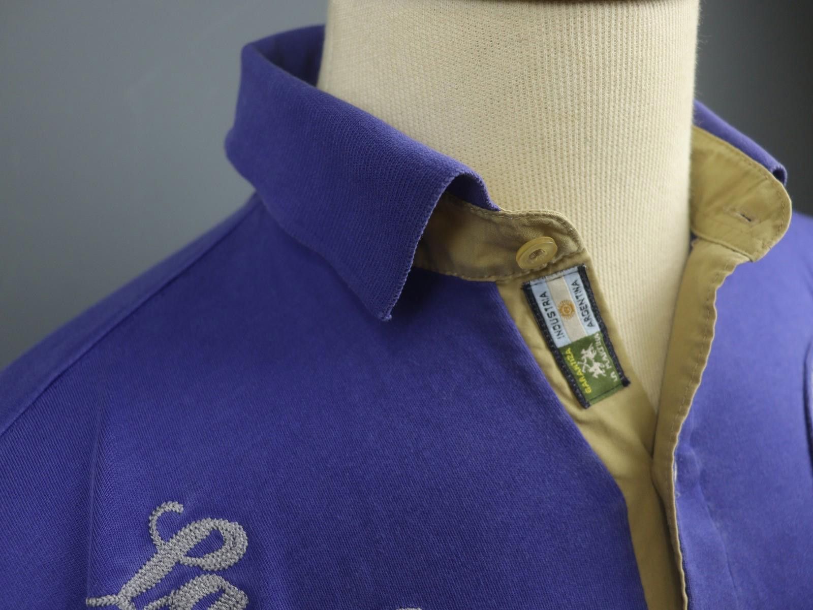 La Martina LA MARTINA Purple Cotton Collared Popover Polo Shirt Size L Size US L / EU 52-54 / 3 - 5 Thumbnail